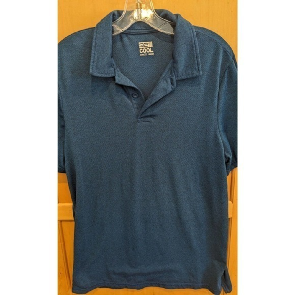 Men's 32 Degrees Cool 1/4 button Short Sleeve golf polo‎ large
